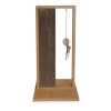 Wooden scratching post with square base and toy 30x30x61,5h cm
